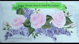 Painting easy scallop leaves