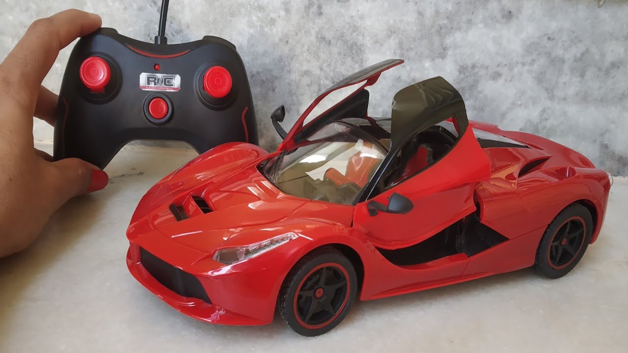 Ferrari Remote Control Car with Auto Opening Doors and Lights Unboxing