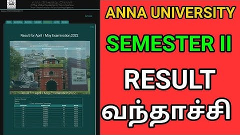 Anna University Semester Exam Result Published🔥 | Engineering Semester - II  Result Published🥳 | AU