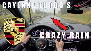 Porsche Cayenne Turbo S (FAST FAMILY SUV) Rainy POV Drive