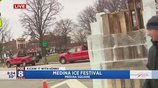 Kenny watches Fire & Ice Tower being built