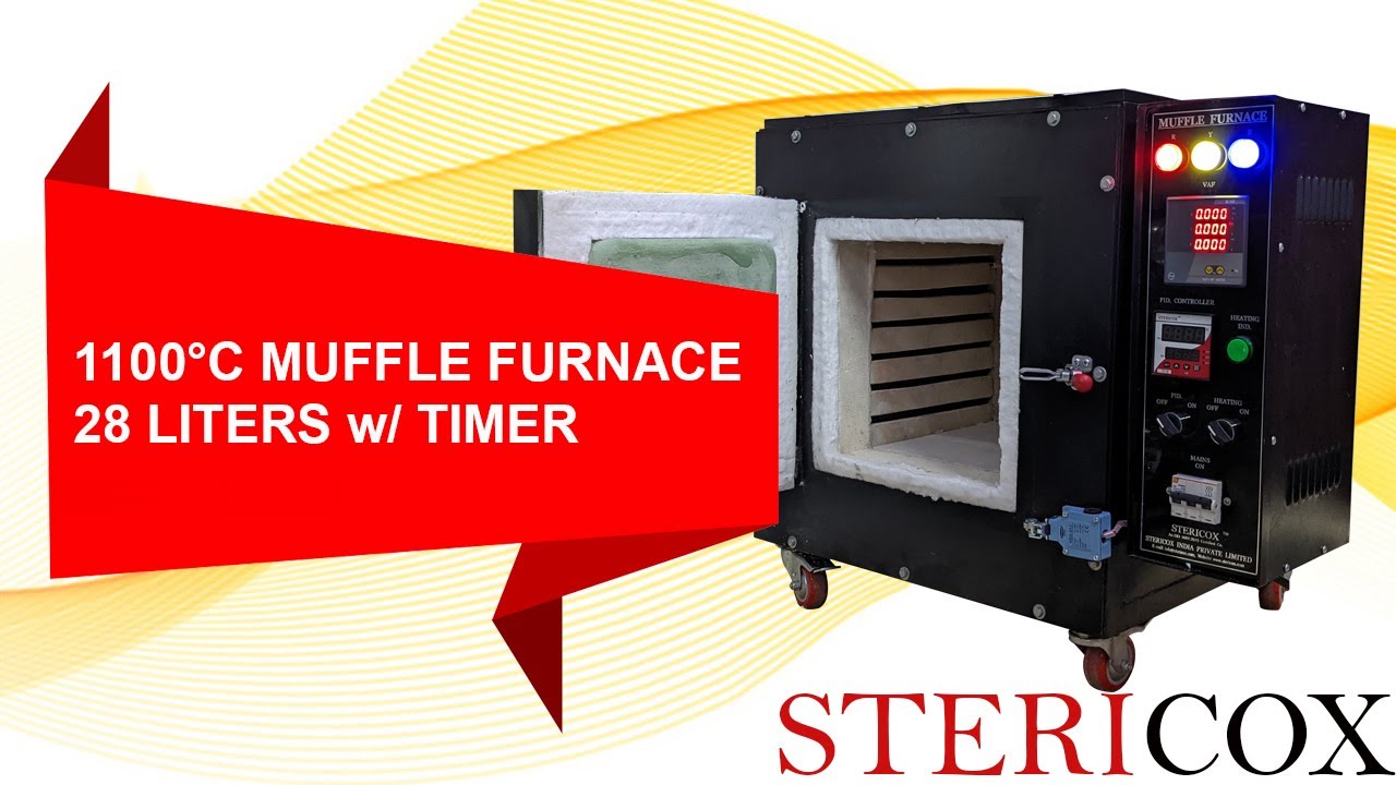 1100 Degree Muffle Furnace 28 Liters STXMF1128