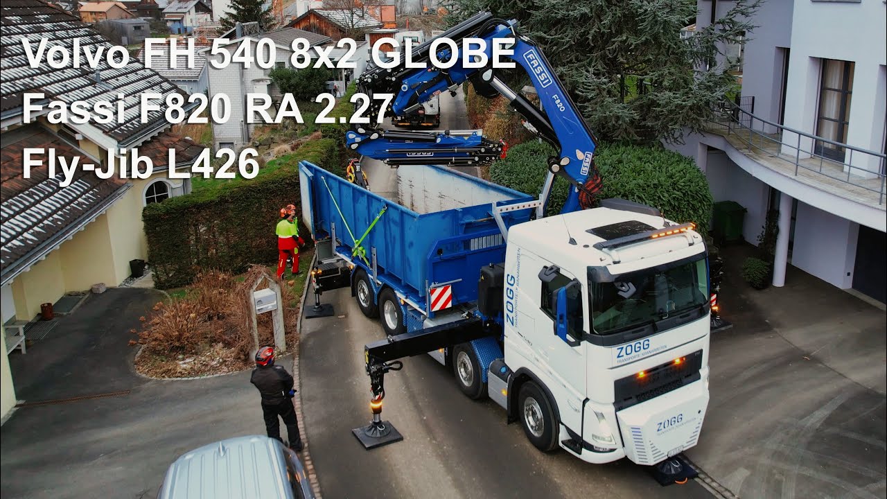 Volvo FH 540 8x2 GLOBE mit Fassi F820 RA 2.27 Fly-Jib L426