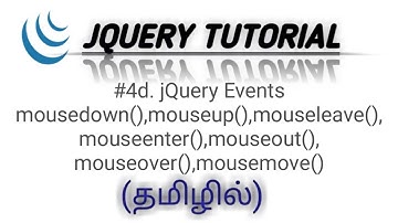 jQuery Mouse Events Tutorial in Tamil [தமிழில்] part-4