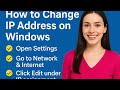 How to Change Manual IP Address in Windows 10/11 – Step by Step Guide | microsoft | windows