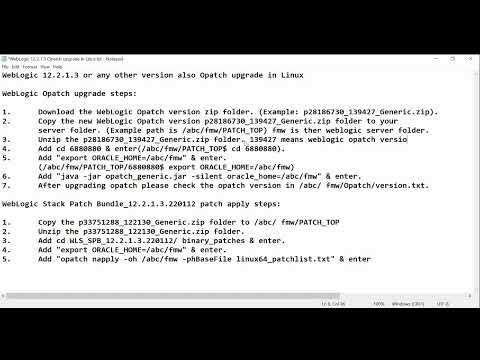 WebLogic 12.2.1.3 Opatch