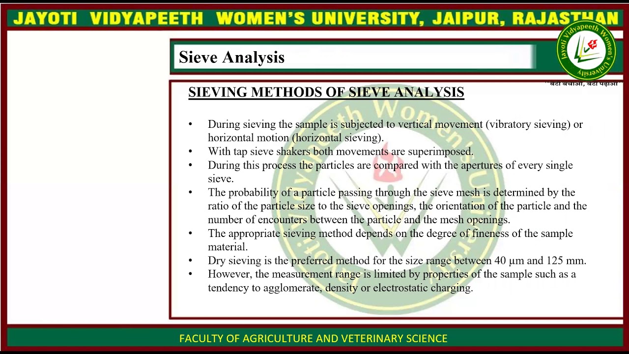 To Study the Sieve Analysis YouTube