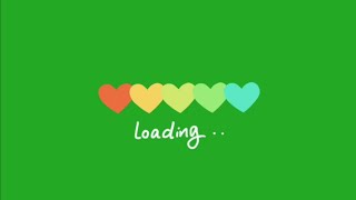 Green Screen Love Hearts Loading Animation effect HD Video