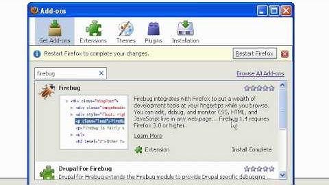 Firebug installation