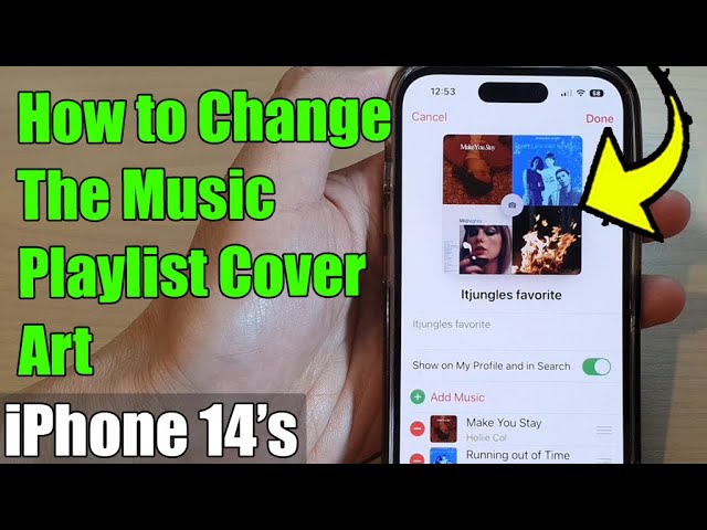 iPhone 14's/14 Pro Max: How to Change The Music Playlist Cover Art class=