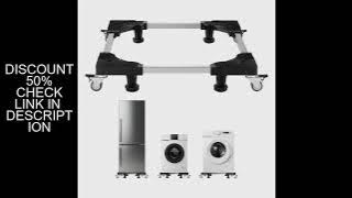 SucceBuy 1100 lbs Furniture Mover Dolly Fridge Stand with 8 Locking Twin Wheels 27.5 -35.4in Adjusta