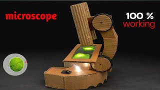 microscope with cardboard model | Science project 2026