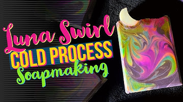 🌙 Luna Swirl Cold Process Soap | Experimenting with interesting color bleeds 😃