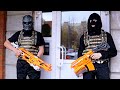 Nerf War: Apartment Assault - Fighting Bad Guys in Our Home Turf!