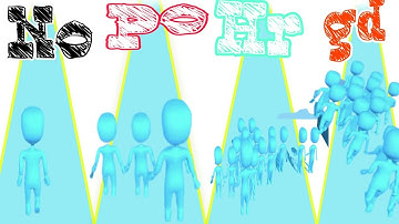 noob vs pro vs hacker vs god. crowd clash 3d gameplay new.