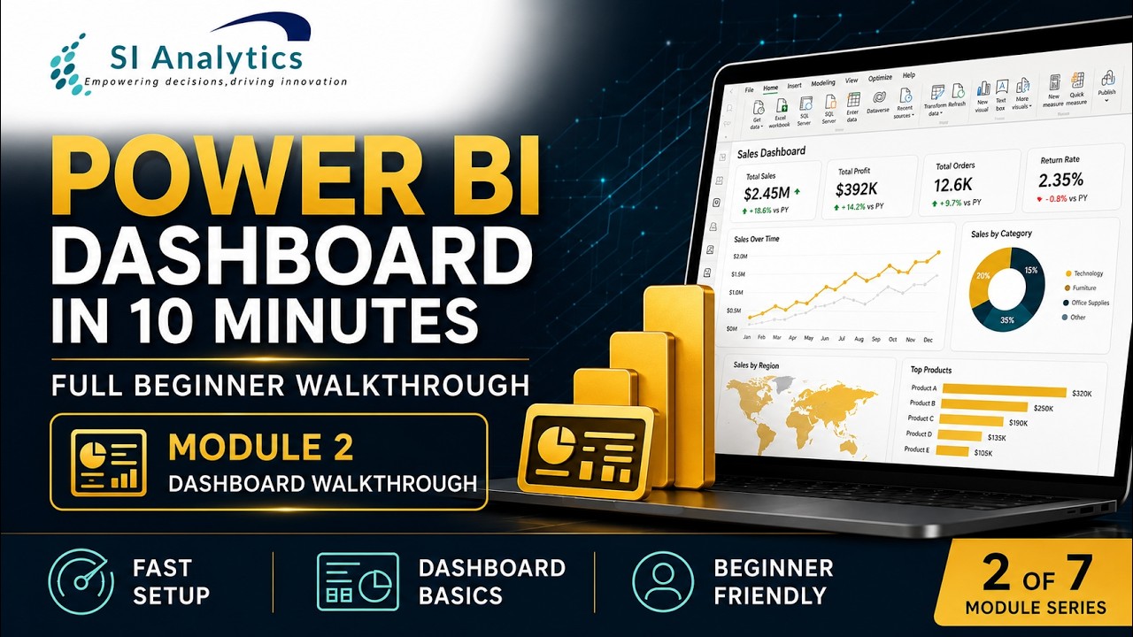 Power BI Dashboard in 10 Minutes — Full Beginner Walkthrough - YouTube