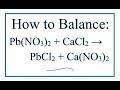Balancing Chemical Equations with Nitrate Ions