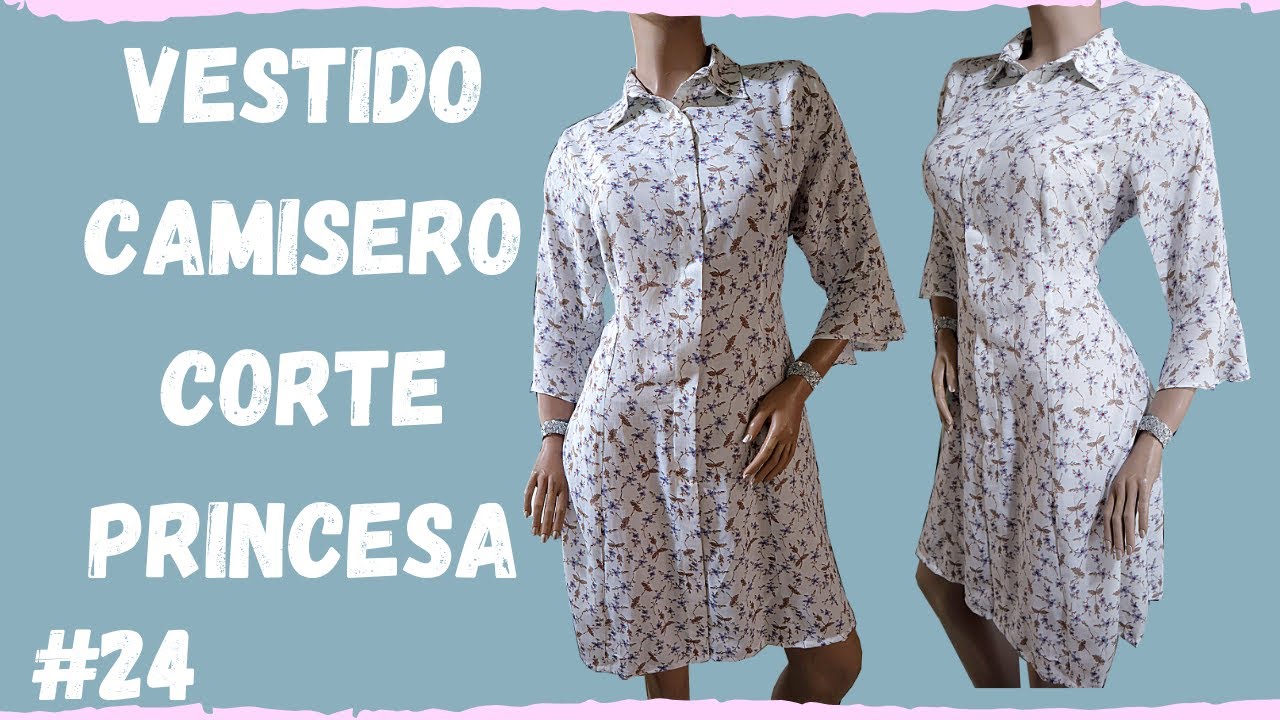 Vestido Camisero Corte - YouTube