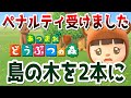【あつ森】家具を効率よく得るために島の木を2本に!初のペナルティを受けました・・・【あつまれどうぶつの森】