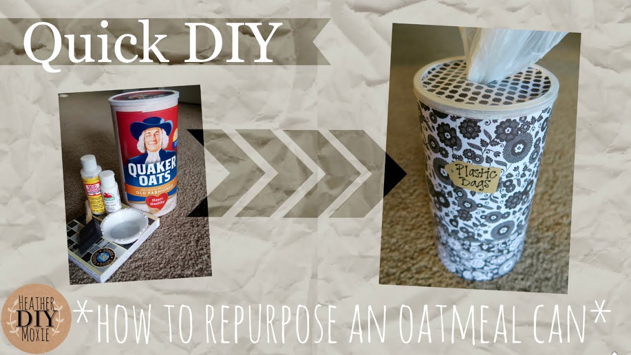 Turn an Oatmeal Box in to Decorative DIY Storage