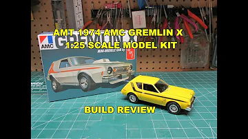 AMT 1974 AMC GREMLIN X 1:25  MODEL KIT BUILD REVIEW AMT1077