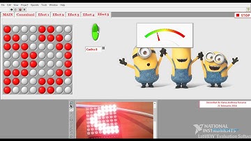LabVIEW Graphical User Interface & Arduino LED Matrix with Max7219 Driver - Animated Graphic Effects