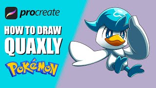 Episode 14 : How To Draw Quaxly From Pokemon Scarlet Violet Easy Step By Step With Procreate screenshot 5