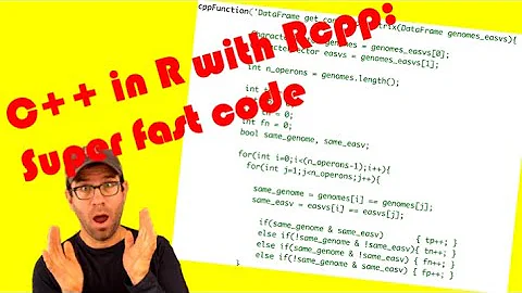 Writing C++ code in R using the Rcpp package: Overcoming bottleneck in all v all comparison (CC055)