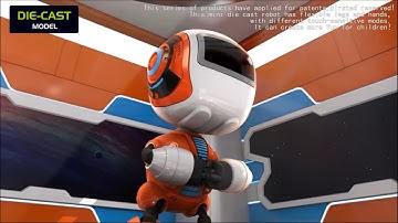 Mini Musical Intelligent Smart Induction Robot Light Eye RC Alloy Models