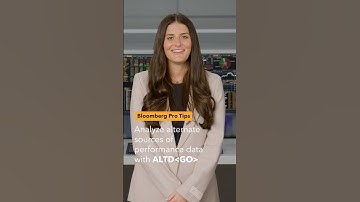 Bloomberg Pro Tips: Analyze alternate sources of performance data with ALTD