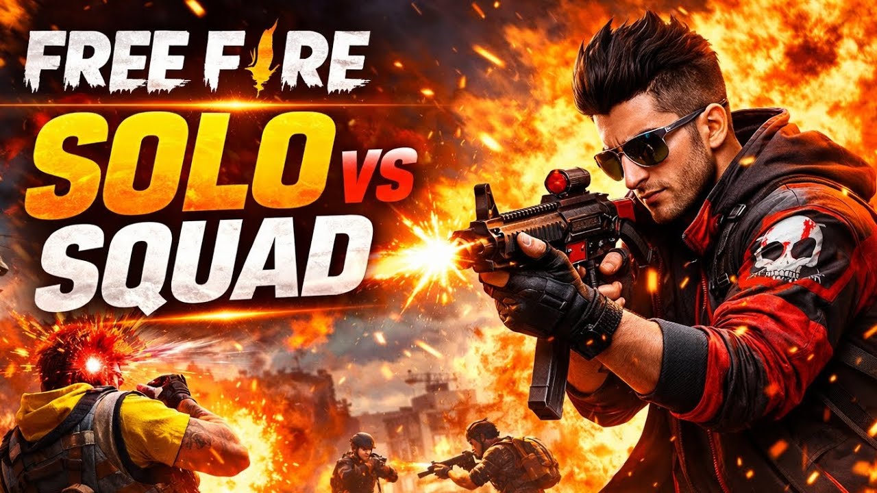  🔥 Free Fire Gameplay Hindi | Solo vs Squad 🔥 Best Action Gameplay