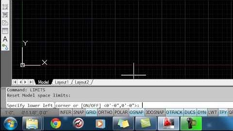 How to set limits in AutoCad 2012
