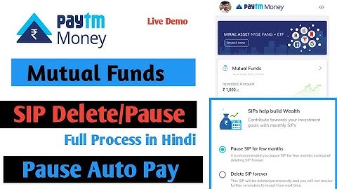 paytm money me sip stop kaise kare | how to delete/pause mutual fund SIP | paytm money mutual fund
