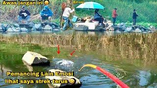 Emosi Pemancing di sebereng sampai kabur ke spot ini lihat saya strek bertubi tubi ikan Nila Babon