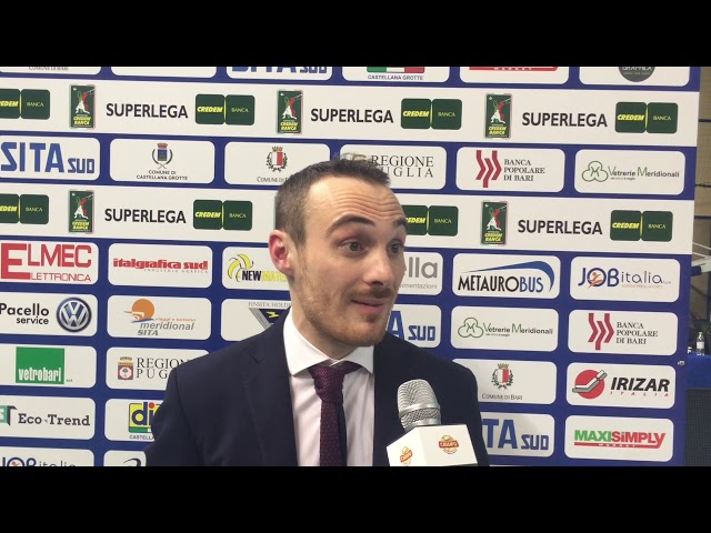 #SuperLega, coach Valentini dopo la battaglia di Bari: "Ci abbiamo sempre creduto"