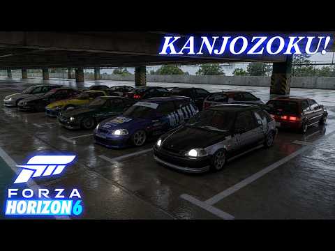 Forza Horizon 6 | 12 Kanjo Style Honda Taking Over The Highway Of Japan! | Car Meet & Street Racing