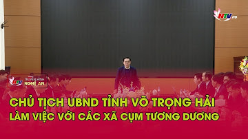 Chủ tịch UBND tỉnh Võ Trọng Hải làm việc với các xã cụm Tương Dương