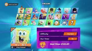 Arcade Mode (Very Hard) - SpongeBob | Nickelodeon All-Star Brawl