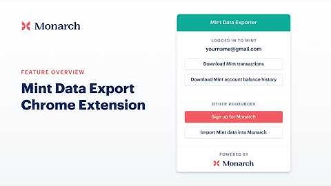 Export Your Mint Data With One Click (Chrome Extension)