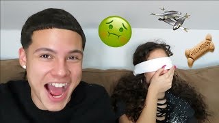 Video Thumbnail for WHATS IN MY MOUTH CHALLENGE ( I GAVE HER SARDINES AND DO...
