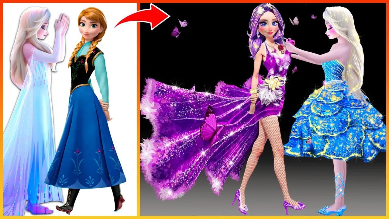Frozen Elsa Anna Glow Up Beautiful - Disney Princesses Transformation | Fashion Wow