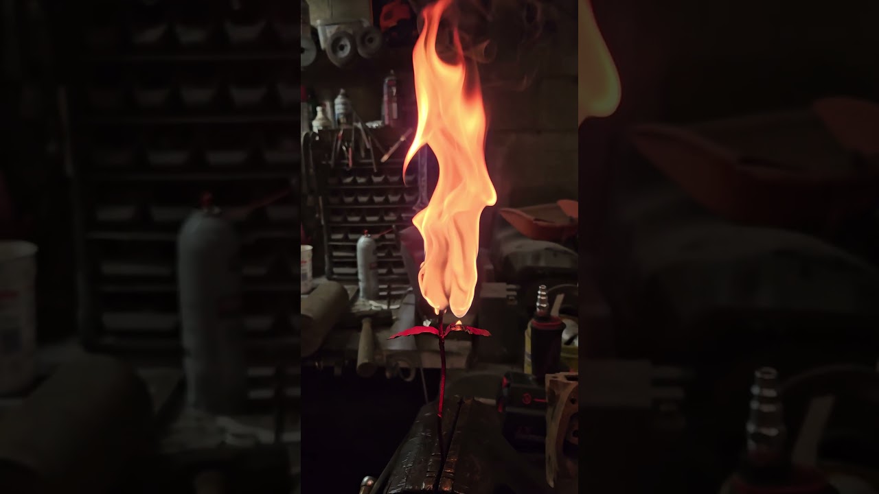 Rose in flames new finish technique! 