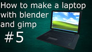 [Blender/Gimp] tutorial: How to make a low-poly laptop #5 - create the emission & the normal map