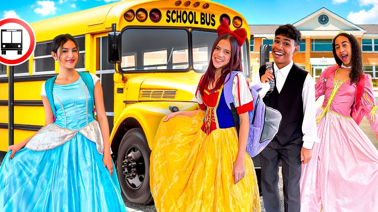 A NOVA ESCOLA DAS PRINCESAS! Branca de neve, Cinderela, Bela adormecida e o príncipe