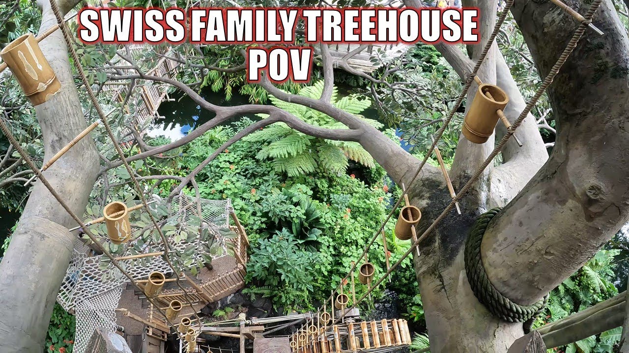 Swiss Family Treehouse POV, Magic Kingdom Walkthrough Attraction | Non ...