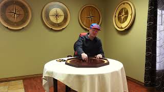 Shiraz Cherry Crokinole Board for Beginners by Crokinole Canada (www.crokinole.ca)