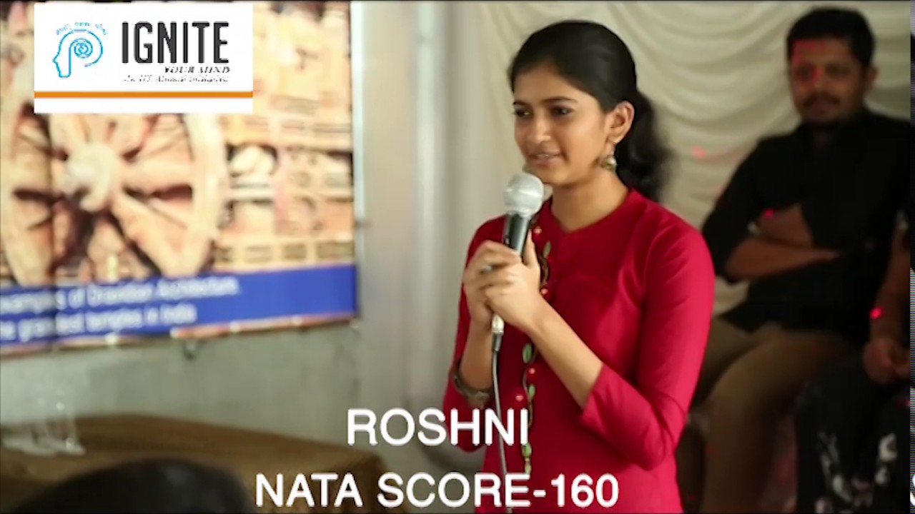 NATA 2017 TOPPER ROSHNI( 160 ) FROM IGNITE .