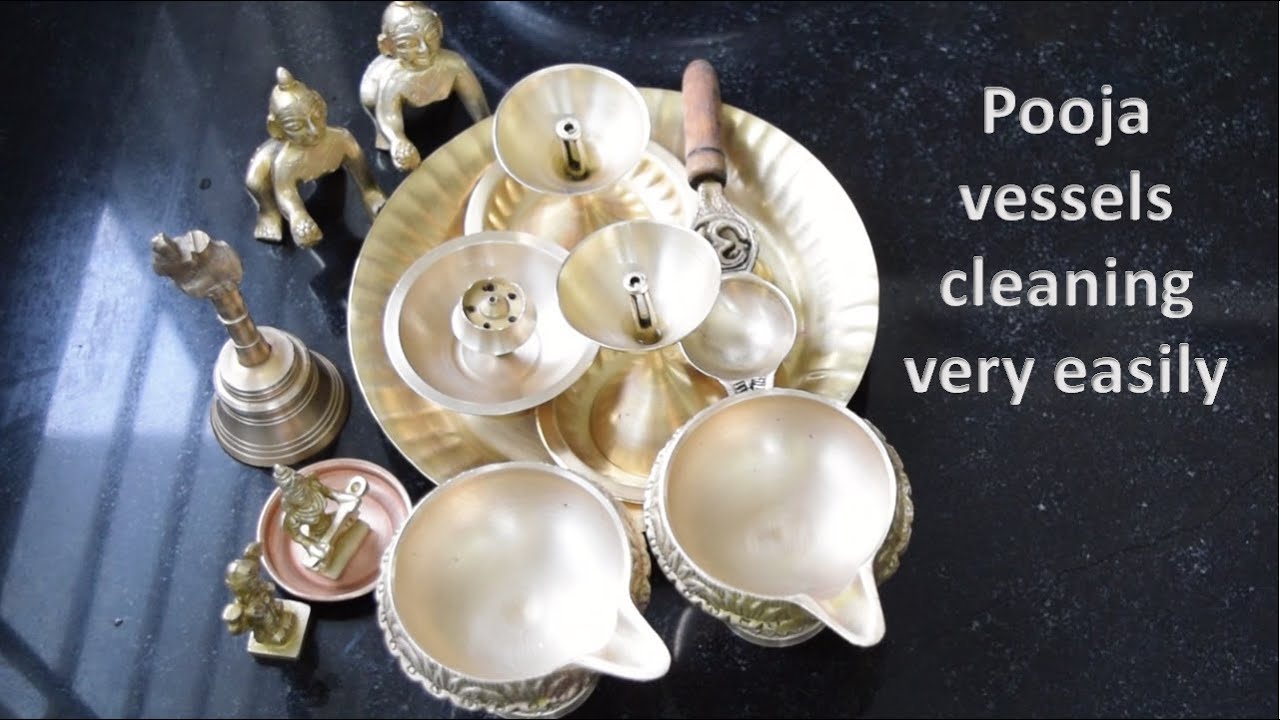 How to clean pooja vessels very easily Pooja vessels cleaning in