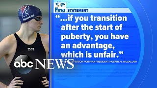 Trans swimmers banned from competing in women’s events