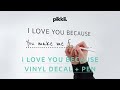 Personalised i love you because mirror sticker and wipeoff pen kit by pikkii